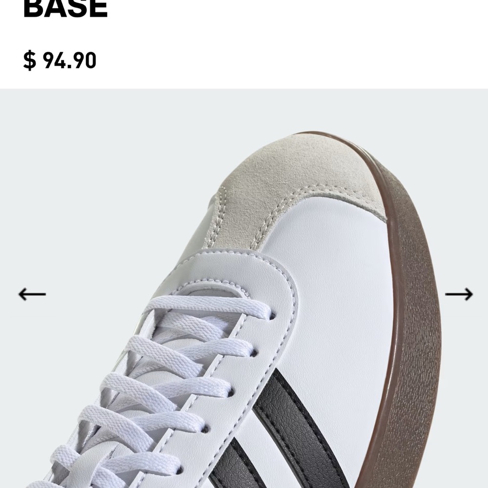Adidas VL Court Base Classic White and Black Shoes